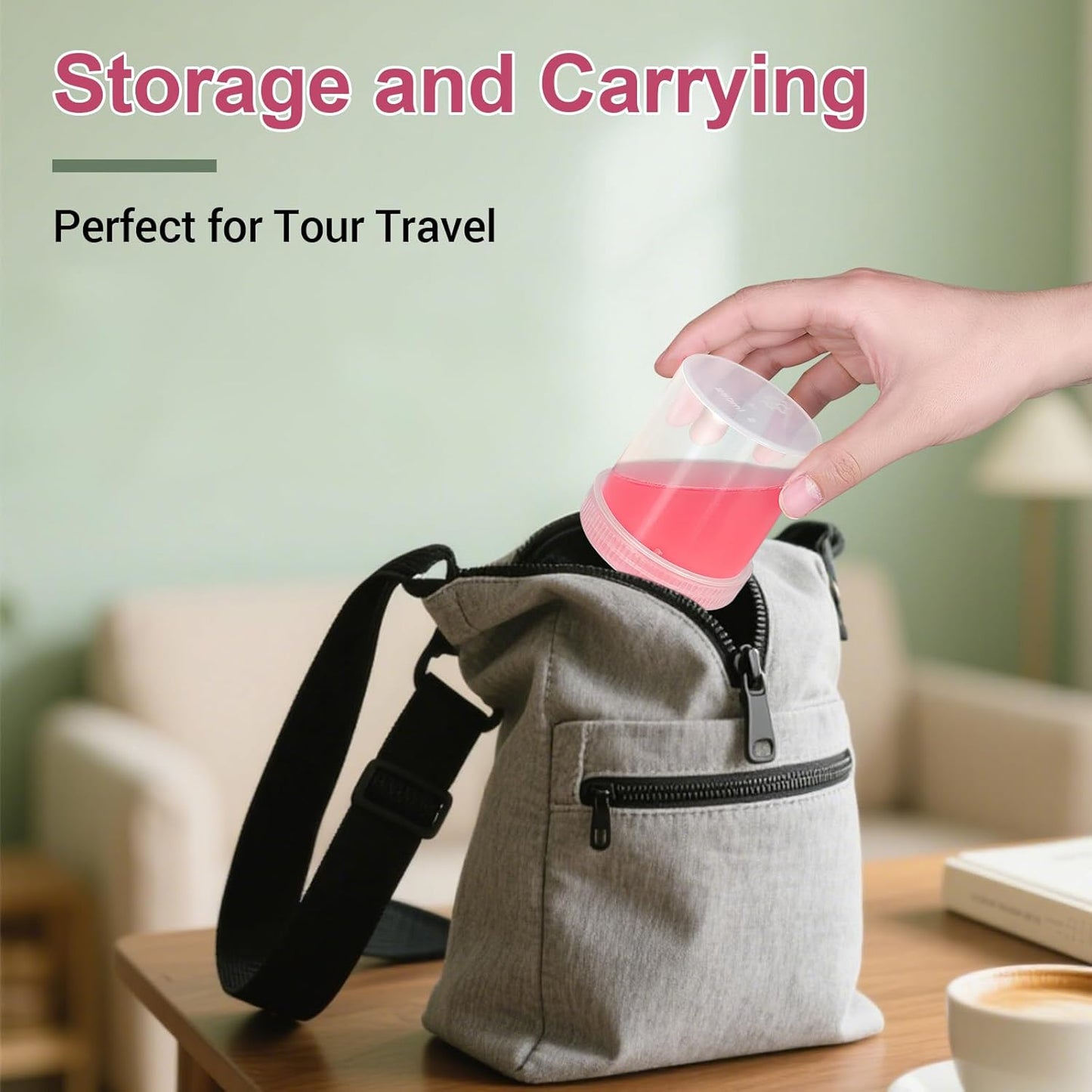 Wide Mouth Travel Containers, PP Clear Leak Proof Travel Plastic Jars with Lids for Creams Lotion Cosmetic, Jewelry Beads, Sample, Small Items Storage (4 Pcs 3.4 oz，4 Pcs 8 oz)