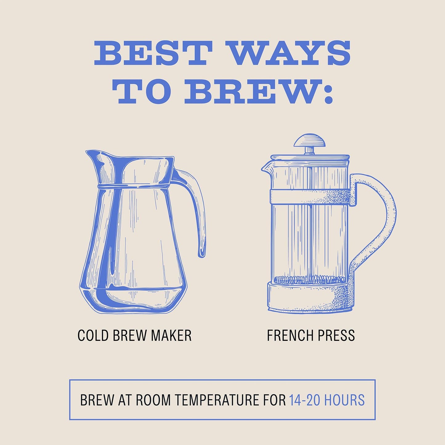 Bizzy Organic Cold Brew Coffee | Dark & Bold Blend | Coarse Ground Coffee | Dark Roast | Micro Sifted | Specialty Grade | 100% Arabica | Brew Bags | 12 Count | Makes 42 Cups