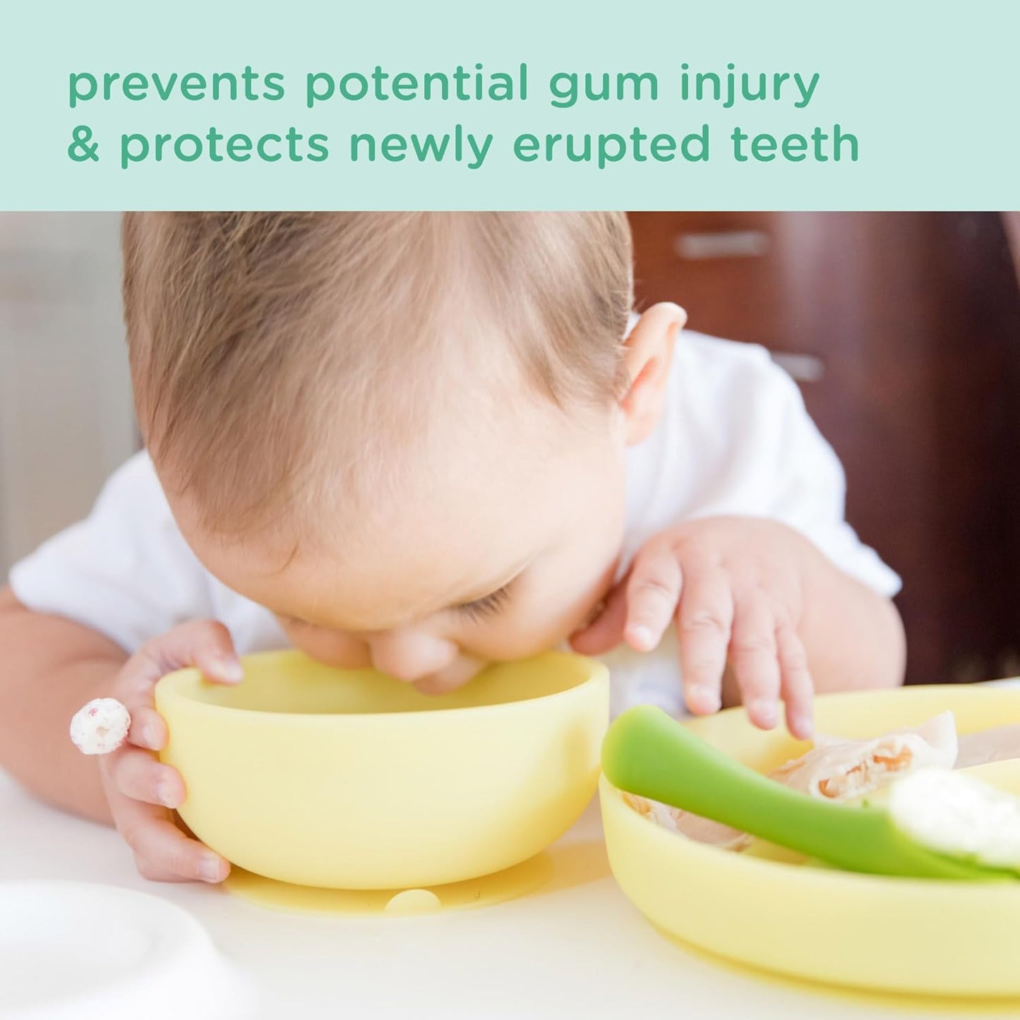 Olababy 100% Silicone Suction Bowl with Lid for Independent Feeding | First Stage Self Feeding Essential for Toddlers and Kids| Baby Led Weaning Snack Feeder | Food Container and Storage | (Kiwi)