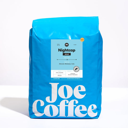 Joe Coffee Company - Nightcap Decaffeinated Ground Specialty Coffee, 5 lb Bag | NYC Roaster, Rainforest Alliance Certified, Kosher, Climate-Friendly