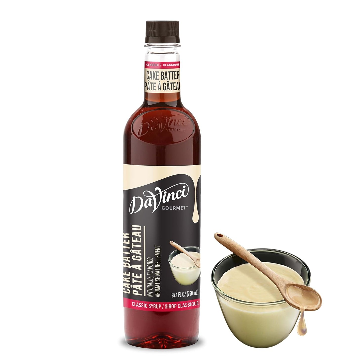 DaVinci Gourmet Classic Cake Batter Syrup, 25.4 Fluid Ounces (Pack of 1)