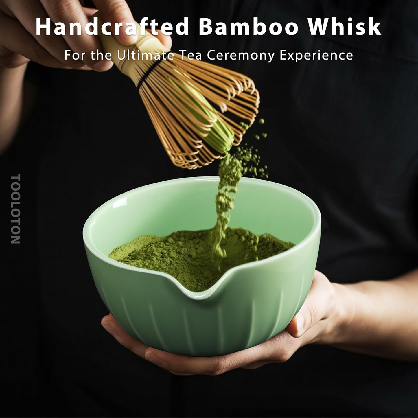 7 Pieces Matcha Whisk Set - Ceramic Matcha Kit with Bowl, Whisk, Holder, Bamboo Scoop, Rest, Sifter, and Tea Towel – Elegant Matcha Gift Set for Women