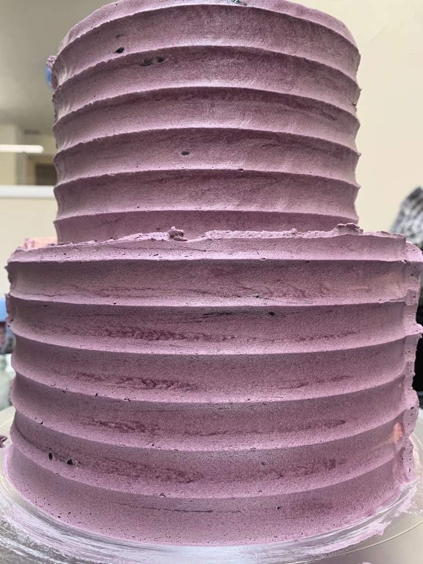 Siking Stainless Steel Cake Comb Metal Cake Scraper, Cake Buttercream Smoother Edge Side Sculpting Decorating Tools (Narrow Scallop), SCC- 1-4