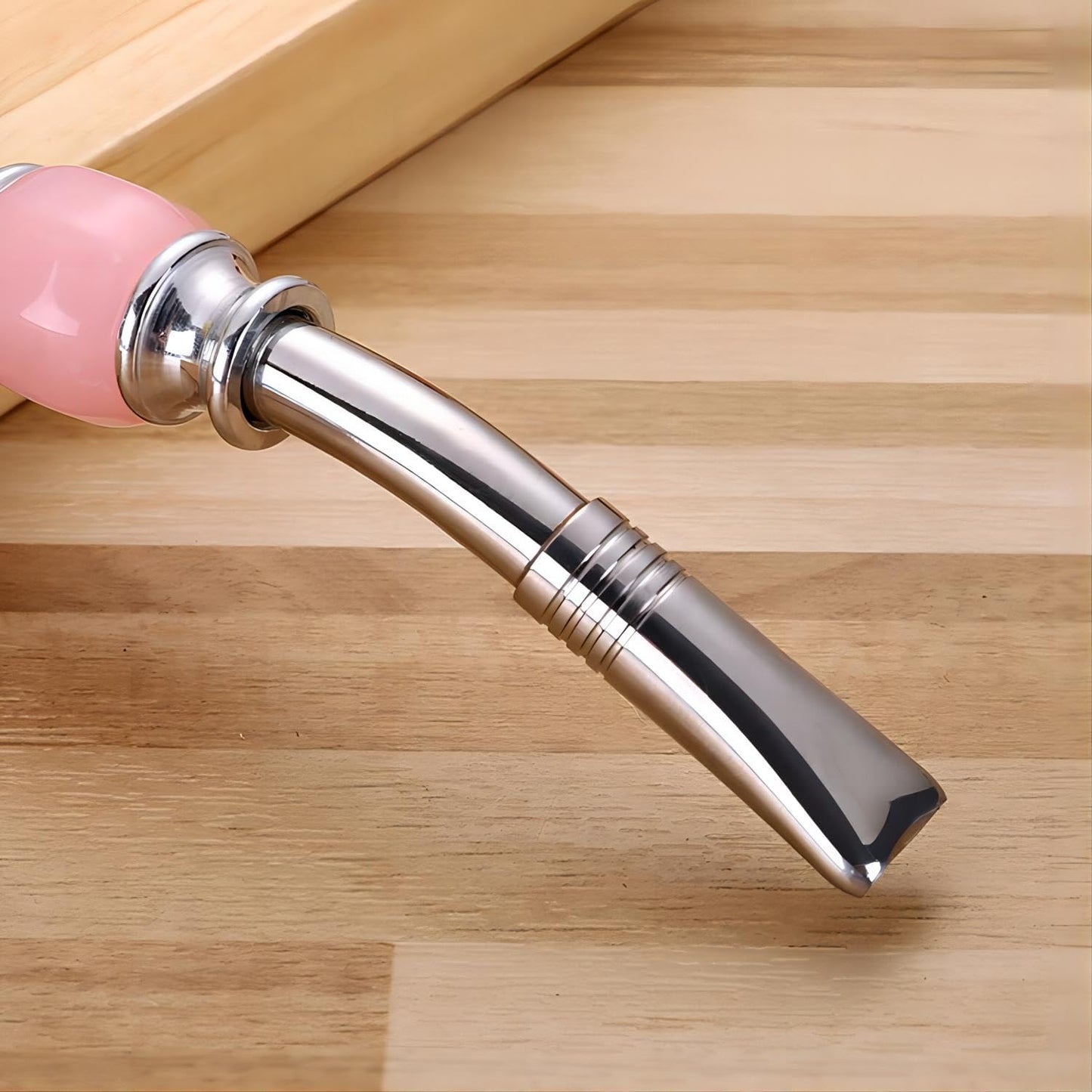 Reusable Bombilla Yerba Mate Straw - Stainless Steel Removable Spoon Style Filter with a Beautiful Bead - Metal Straw for Drinking Loose Leaf Tea - Includes Cleaning Brush(Pinks)