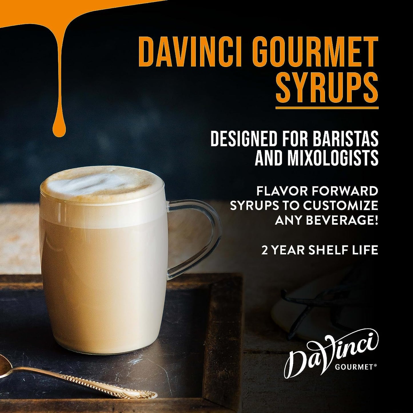 DaVinci Gourmet Classic Vanilla Syrup, 25.4 Fluid Ounces (Pack of 4)
