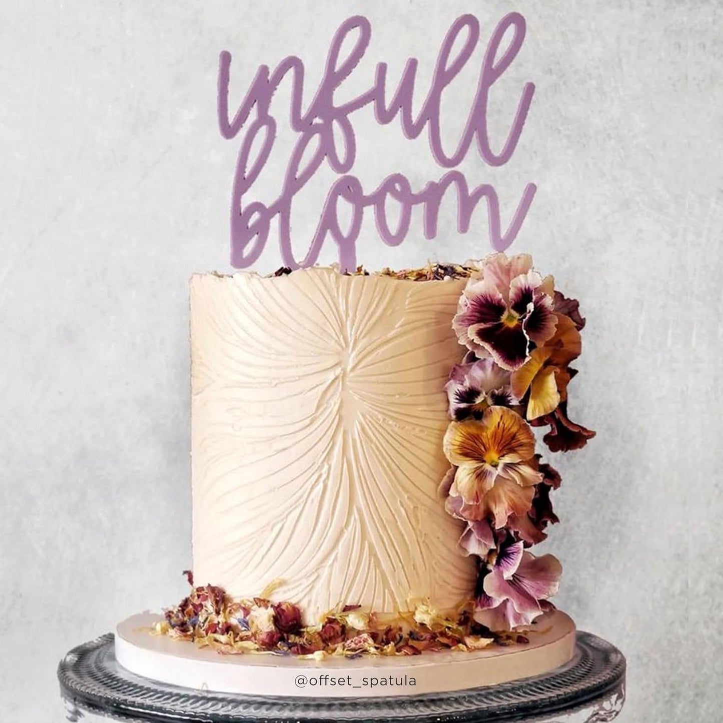 Large Cake Decorating Stencil (Amara) Leaf Veins Pattern