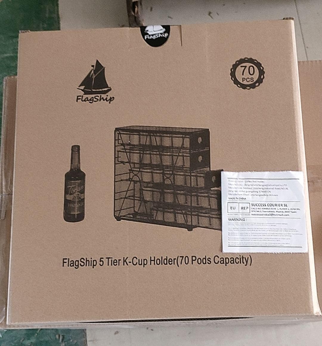 FlagShip K Cup Organizer for Keurig Pod Drawer Large Mullti Tier Coffee Pod Holder(70 Pods Capacity)