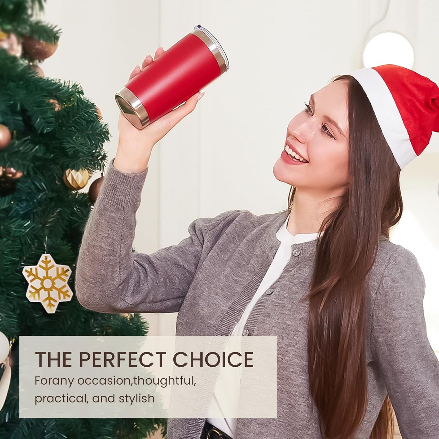 MEWAY 20oz Tumbler Double Wall Vacuum Insulated Travel Mug, Stainless Steel Tumblers with Lid and Straw, Powder Coated Coffee Cups for Cold & Hot Drinks (Red, Set of 1)