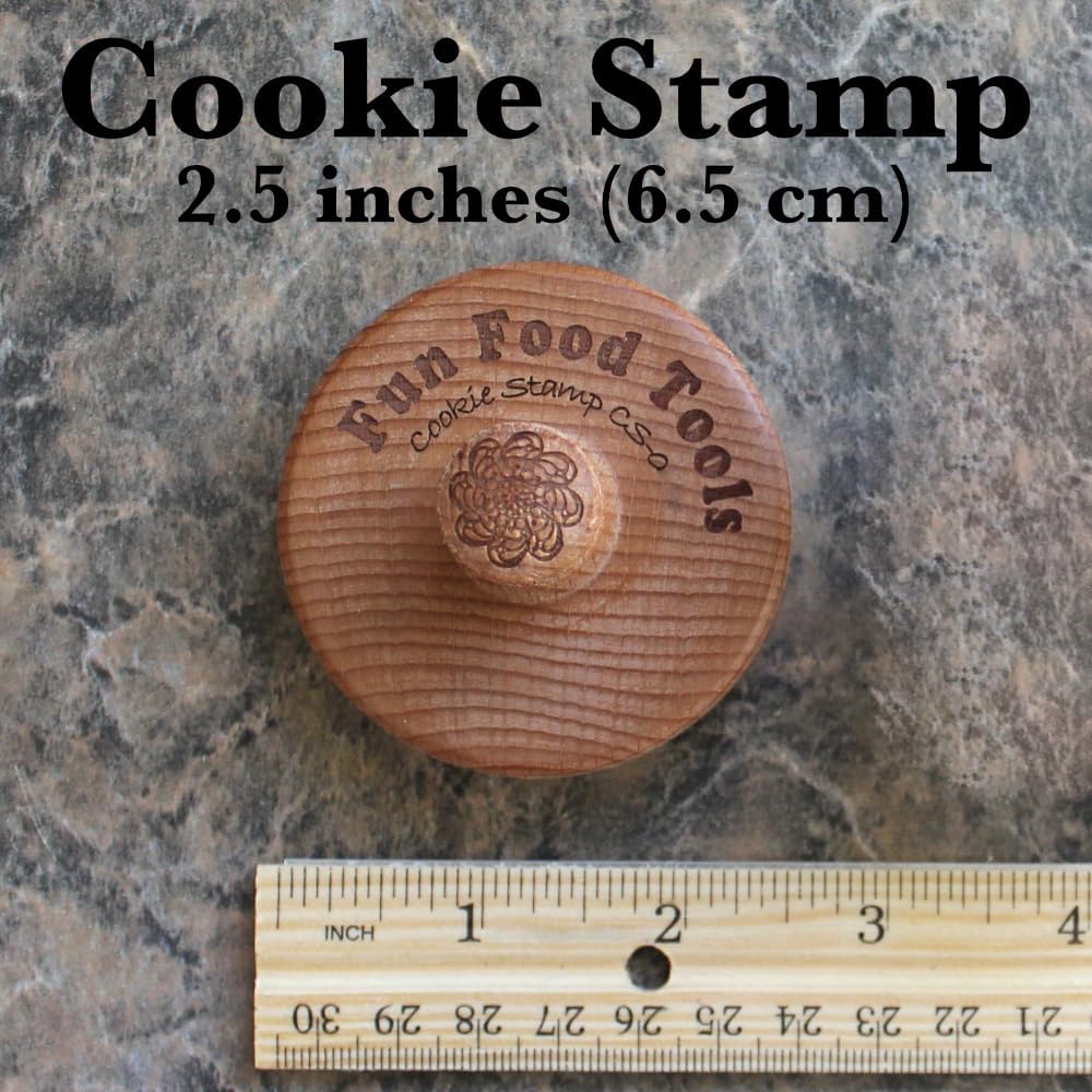 Wood Cookie Stamp, 2.5 Inch (Flying Butterfly CS-083)
