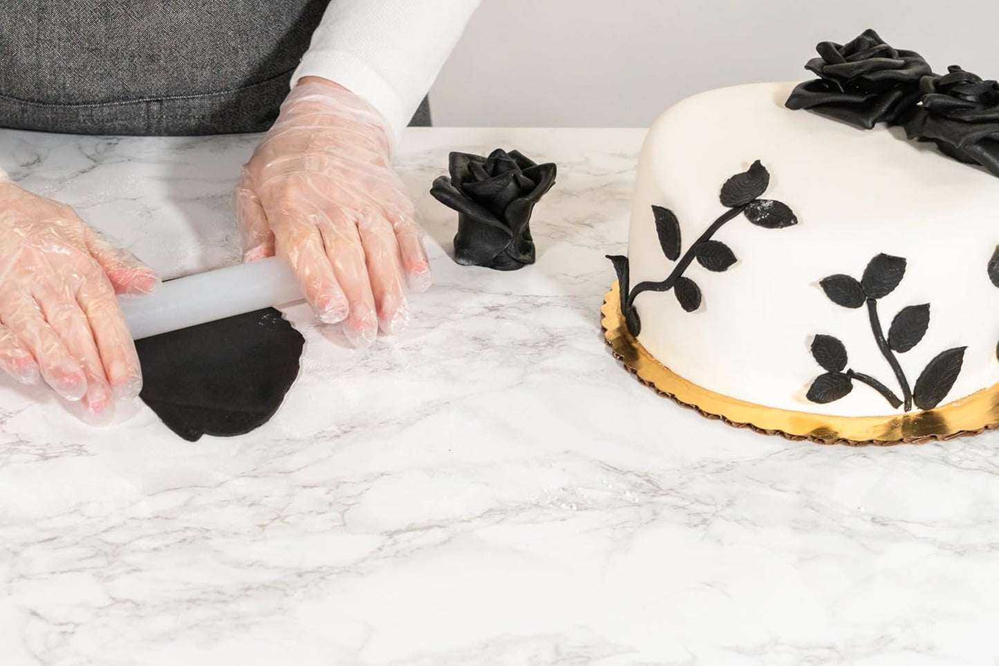 Bakerpan Fondant Roller 3 Size Set, for Rolling Fondant, Gum Paste, Dough, Large, Medium and Small Rolling Pins with Thickness Rings, 19.5", 13", 9" Rollers