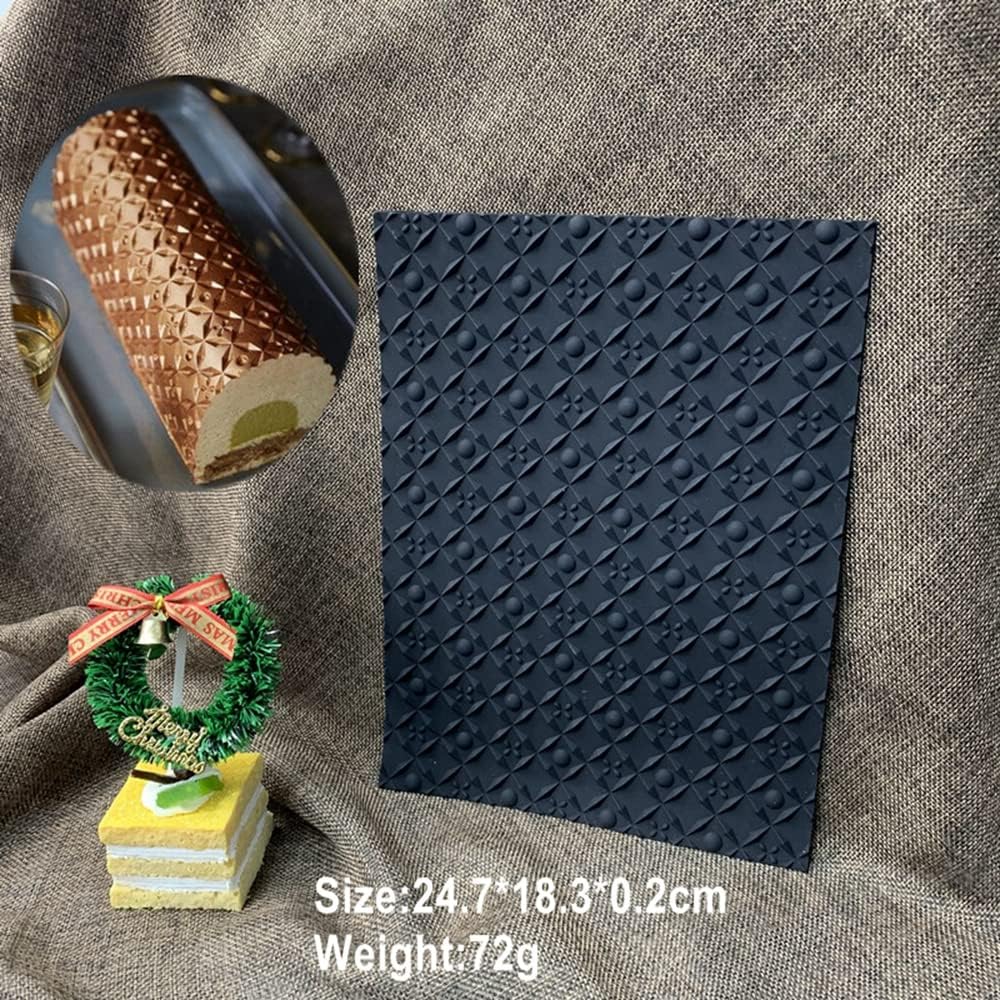 Silicone Mat Mousse Roll Dessert Swiss Roll Texture Mat Bark Love Lace Fondant Mat Baking Mould Cake Decoration