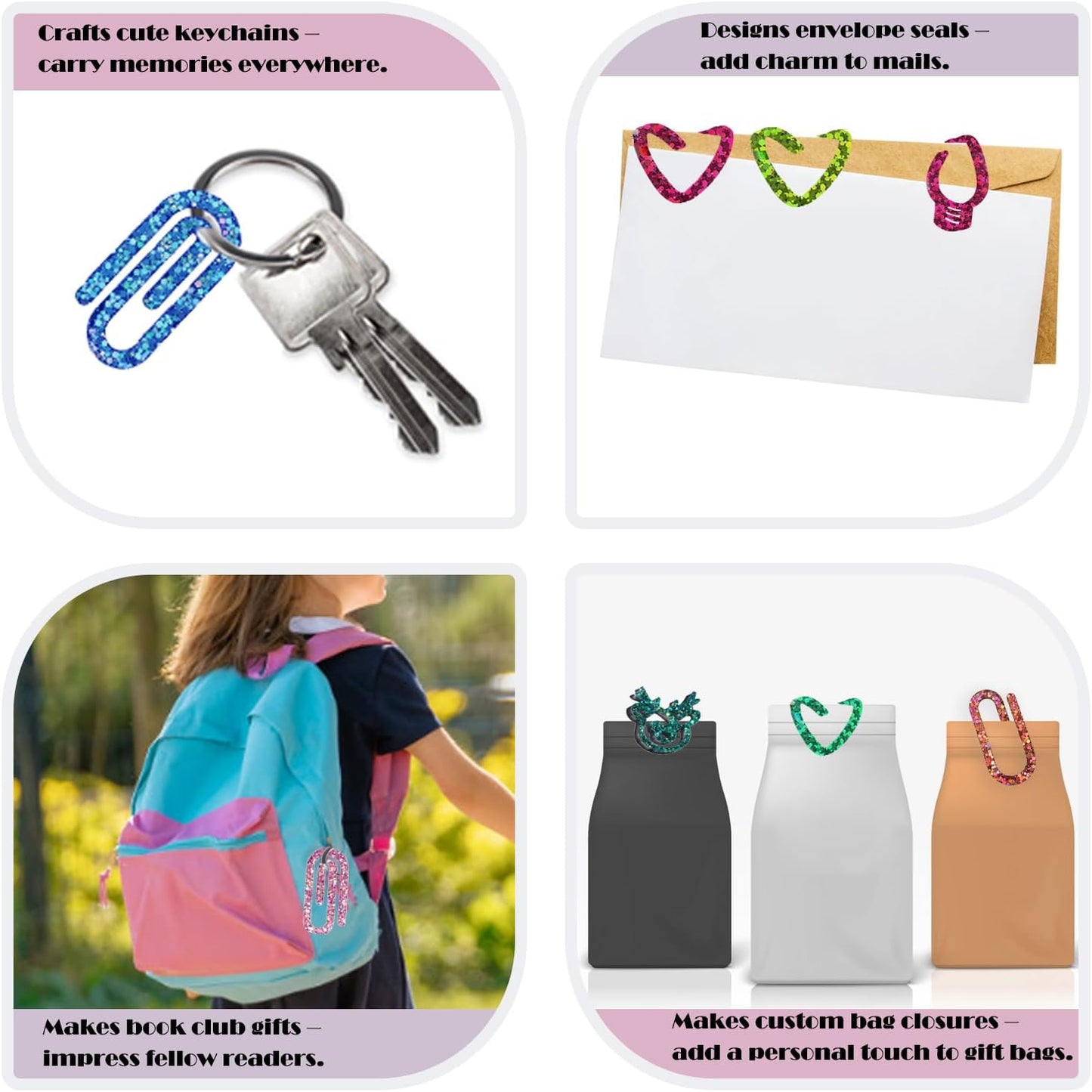 9-in-1 Christmas Resin Bookmark Mold Set - Reindeer/Snowflake/Tree/Heart/Star Silicone Molds for Epoxy Paperclips & Standard Bookmarks, Holiday Gift Crafts,DIY Supplies, Book Lovers Gift