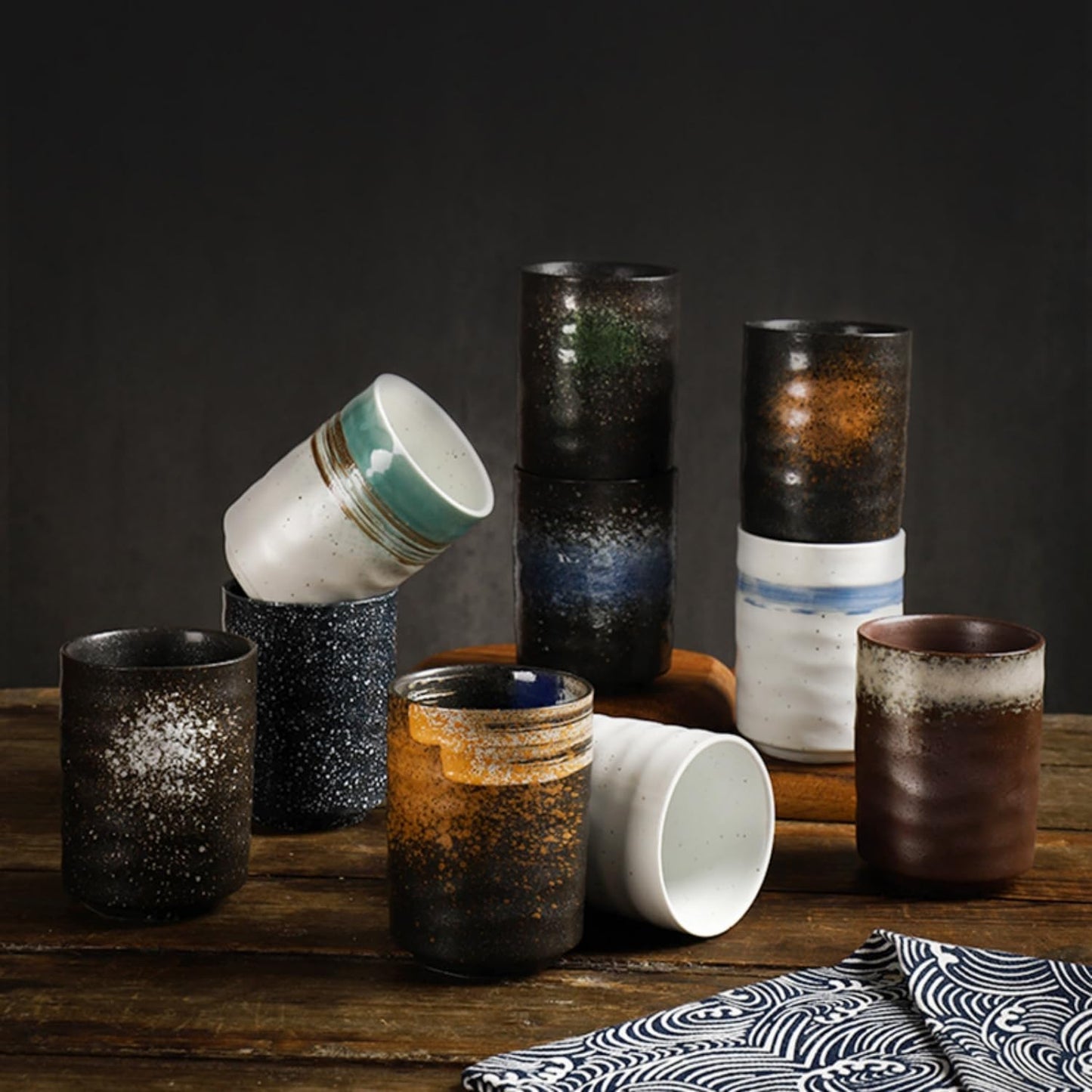 Stoneware Coffee Bar Utensil Holder Tea & Coffee Spoon & Stirrer Holder for Stir Stick Straw Teaspoon Holder Spoon Cup Small Utensil Jar (White)