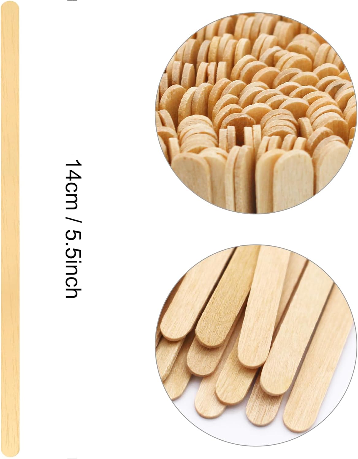 Sugormek1000PCS 5.5 IN Wooden Coffee Stirrers, A+Level Smooth Rounded Edges Disposable Coffee Stir Stick, Wooden Stir Stick for Coffee Cocktail Coffee Bar Accessories DIY Craft Design