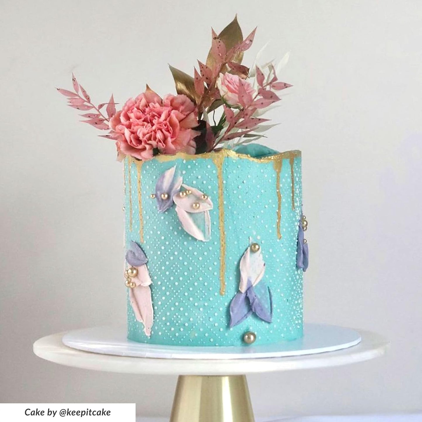 Cake Baking Stencil - Seamless Delicate Pattern for Decorating Tall Double Barrel Cake to Use with Buttercream, Royal Icing, Ganache, Paint, Airbrush (DIADOT)