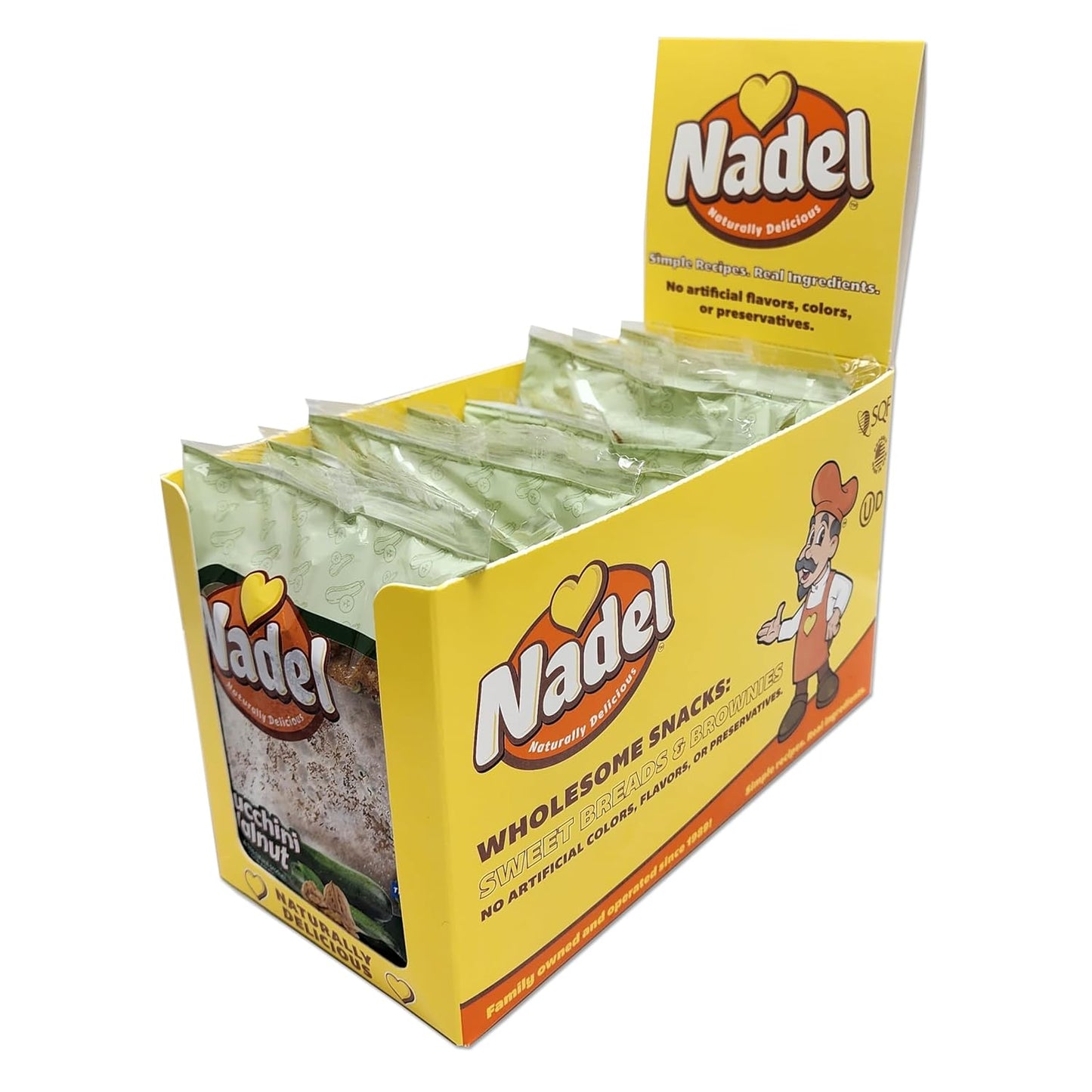 Nadel - NATURALLY DELICIOUS ZUCCHINI CAKE Slices, 24 Pack, Sweet Breads & Cakes Slices Back to School lunch snack, breakfast bar