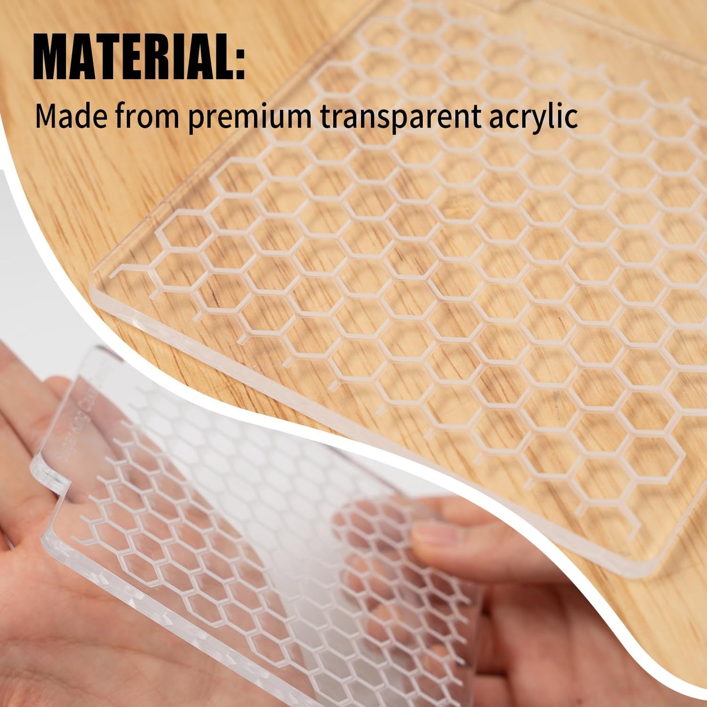 KALAIEN 3 Pack Cookie Embosser Set, Fondant Impression Mats Acrylic Embosser for Fondant Stamps, Texture Sheets for Polymer Clay, Chocolate, Cupcake Topper, Fondant Molds-Style 2