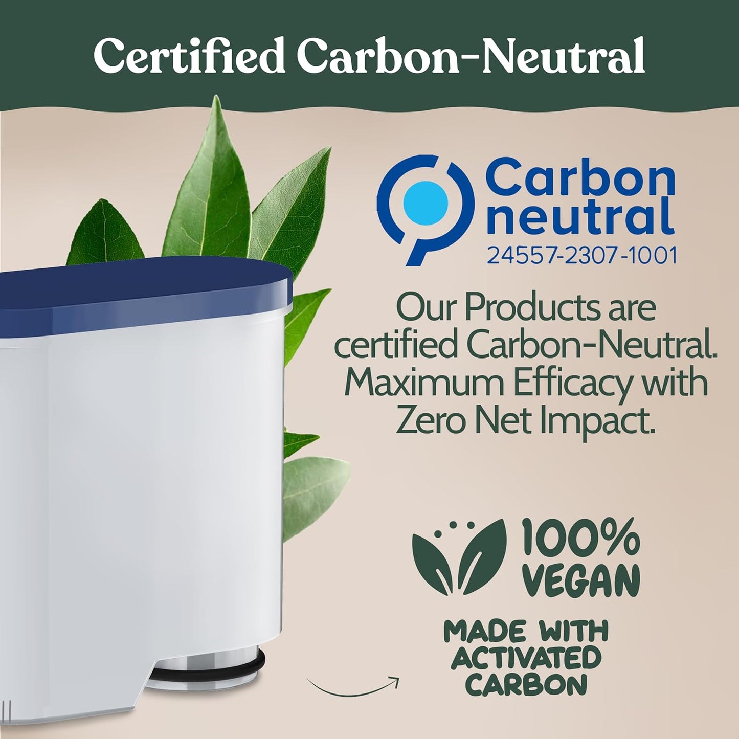 Roobi Philips Compatible Water Filters. Specially Designed for Philips Saeco Coffee Machines, Carbon Neutral Philips Aqua Clean Water Filters. 2 Pack, 6 Months Supply.