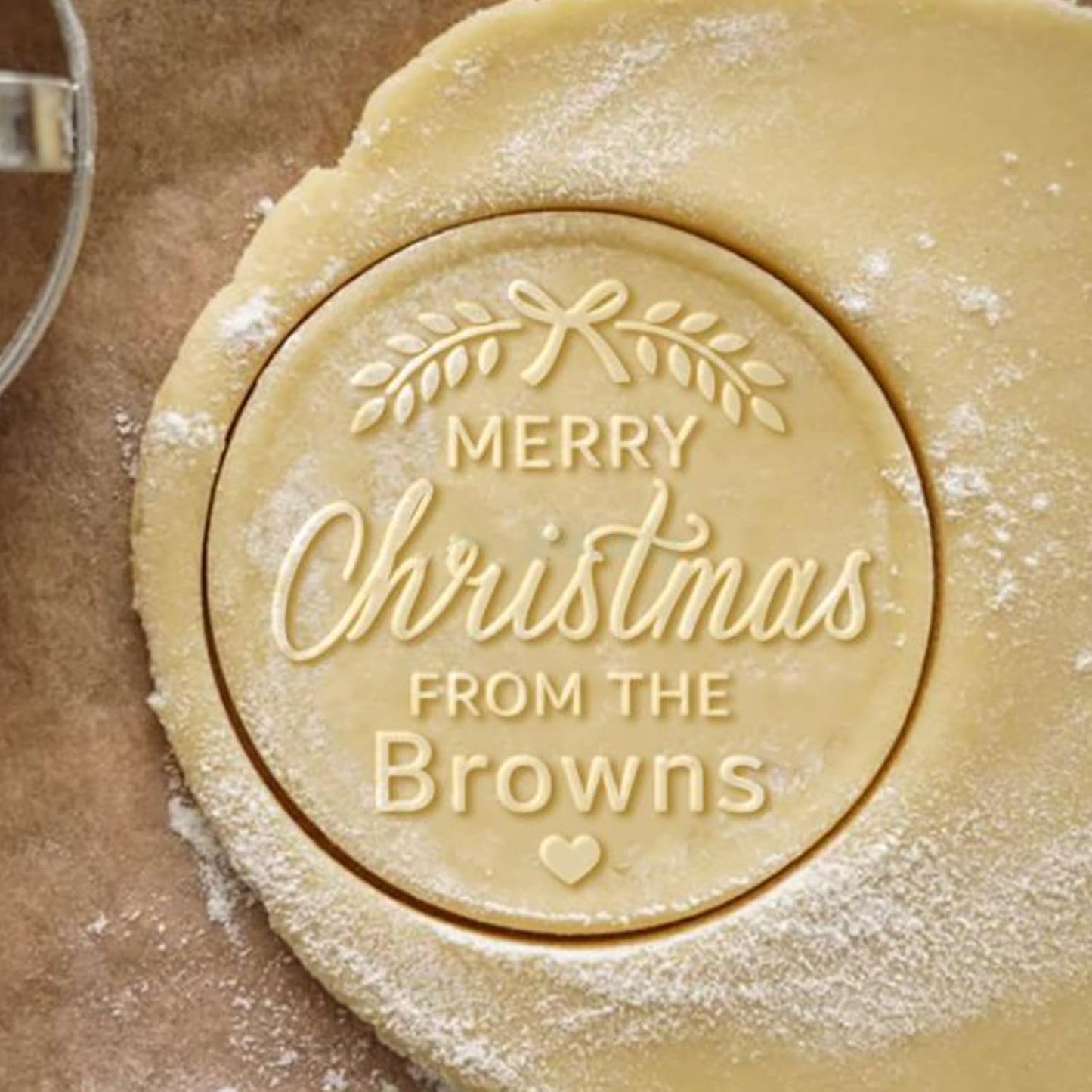 2025 Personalized Christmas Cookie Stamp Unique 3D Embossed Design Fun Tool for Baking Art (C)