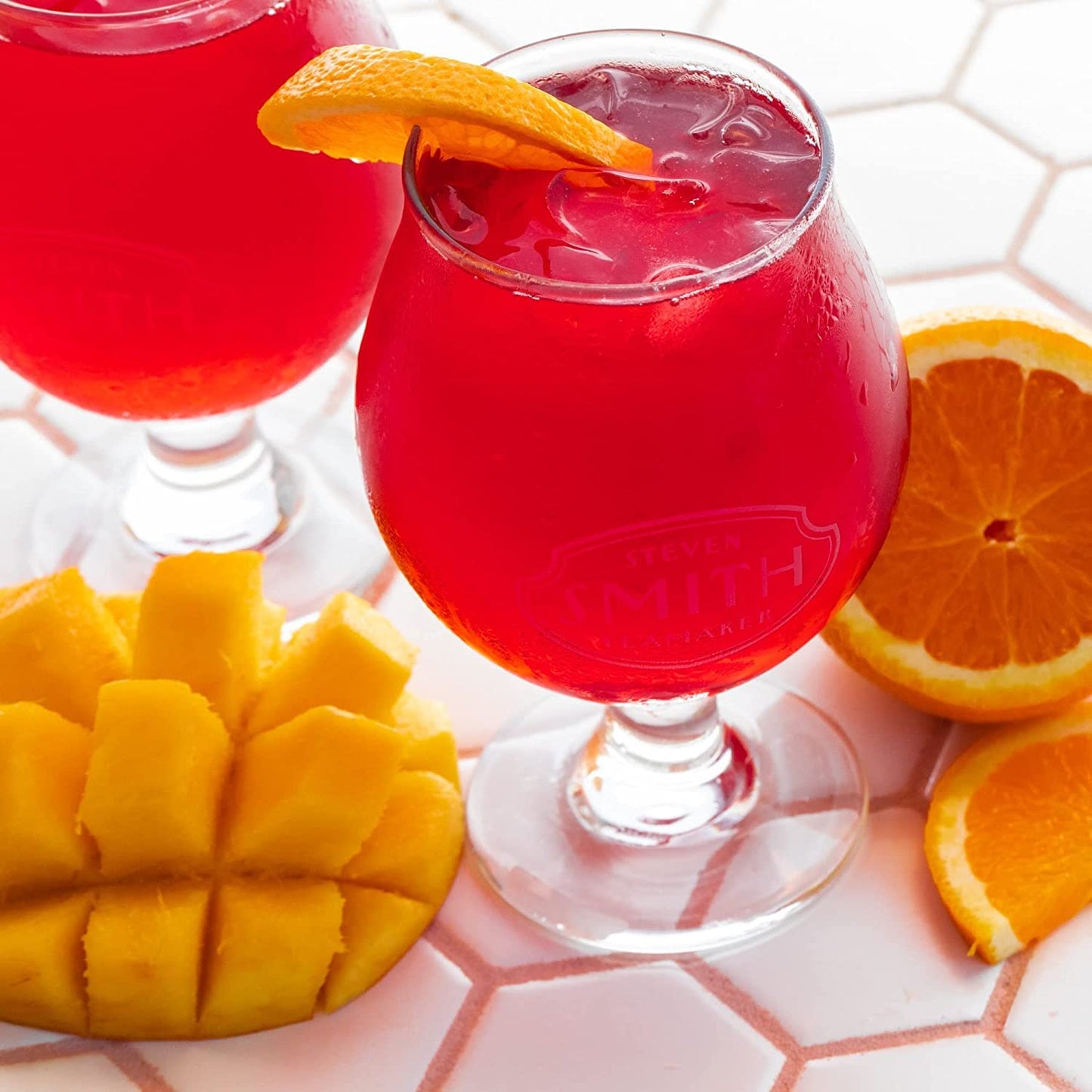 Steven Smith Teamaker Hibiscus Mango Iced Tea No. 42, Refreshing, Caffeine-Free, Sustainably Grown, Full Leaf Herbal Iced Tea, 10 Count, 1 Quart Sachets