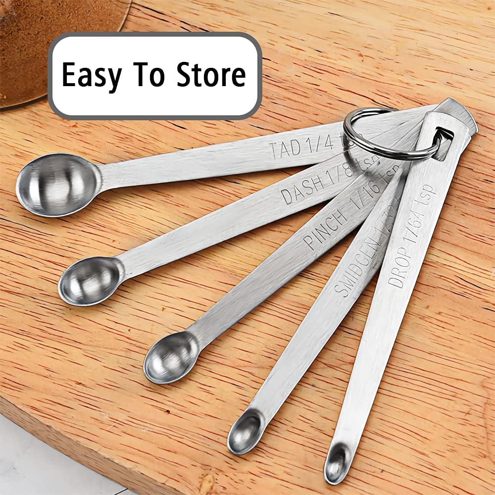 3PCS 1/4 Teaspoon(1/4tsp, 1.25 ml, Tad) Single Tiny Measuring Spoon, Small Individual Stainless Steel Measure Spoons Only