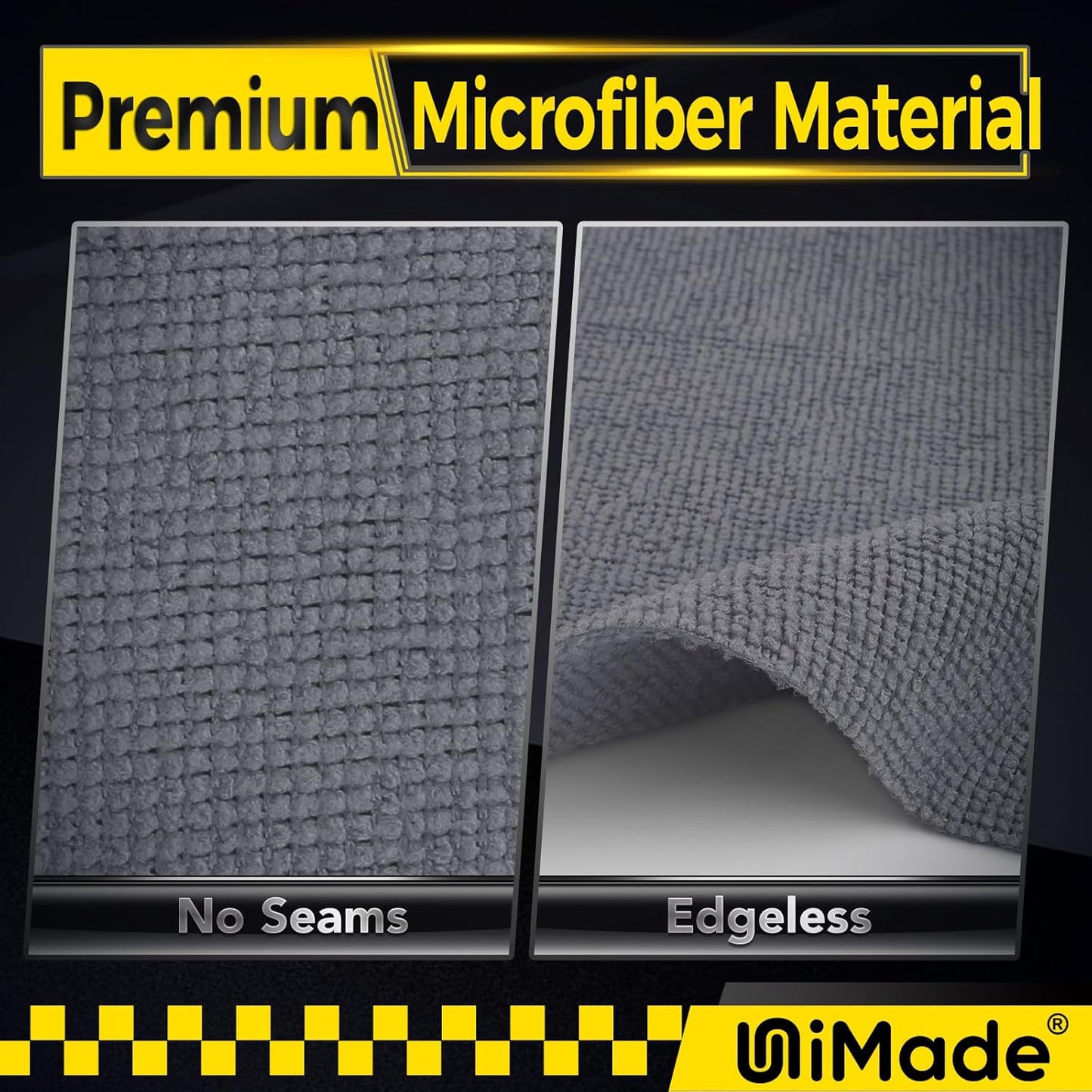 Microfiber Cleaning Cloth, 100 Pack Microfiber Towels for Cars Commercial Grade Work Rags Bulk Detailing Cloth for Automotive Bar Mechanic Restaurant Garage Housekeeping, 11.5"x 11.5", Grey