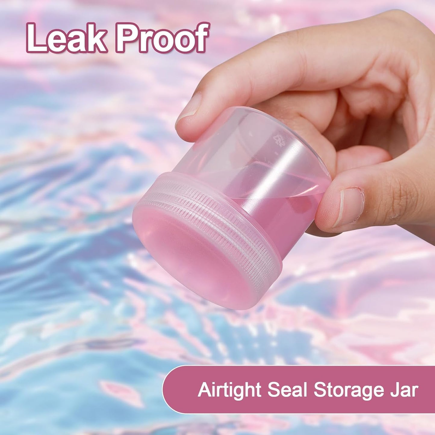 TSA Approved Wide Mouth Travel Size Containers, PP Clear Leak Proof Travel Plastic Jars with Lids for Creams Lotion Cosmetic, Jewelry Beads, Sample, Small Items Storage (3.4 oz, 4 Pcs)