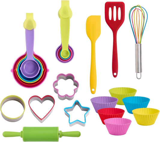 Mrs. Anderson’s Baking Kids Baking Set, Food Safe, Professional Materials, 24-Piece Set