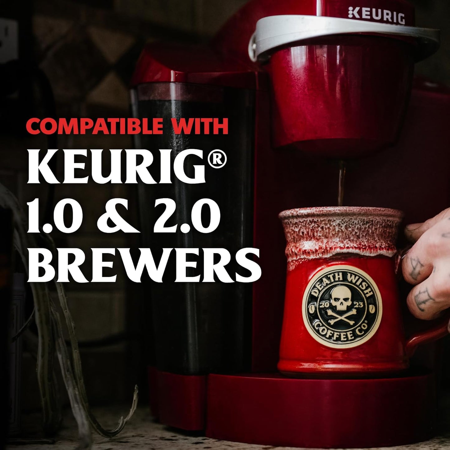 Death Wish Coffee - Single Serve Pods - Medium Roast - Made with USDA Certified Organic - 10 Count (Pack of 1)