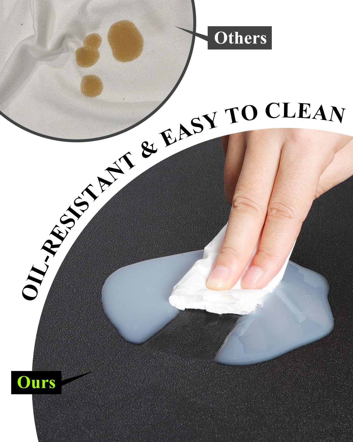 Black Plastic Table Cover Protector, 30" x 60" Waterproof Easy Flat PVC Desk Pad Mat, 1.5mm Thick Rectangle Vinyl Table Top Protector for Dining Room Table, Office, Dresser