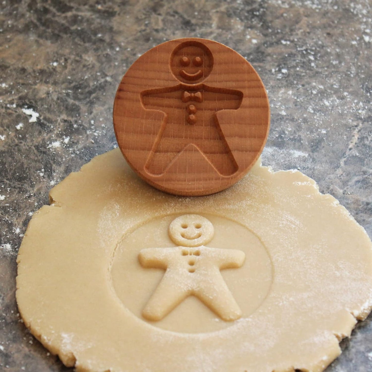 Wood Cookie Stamp, 2.5 Inch (Gingerbread Man CS-052)
