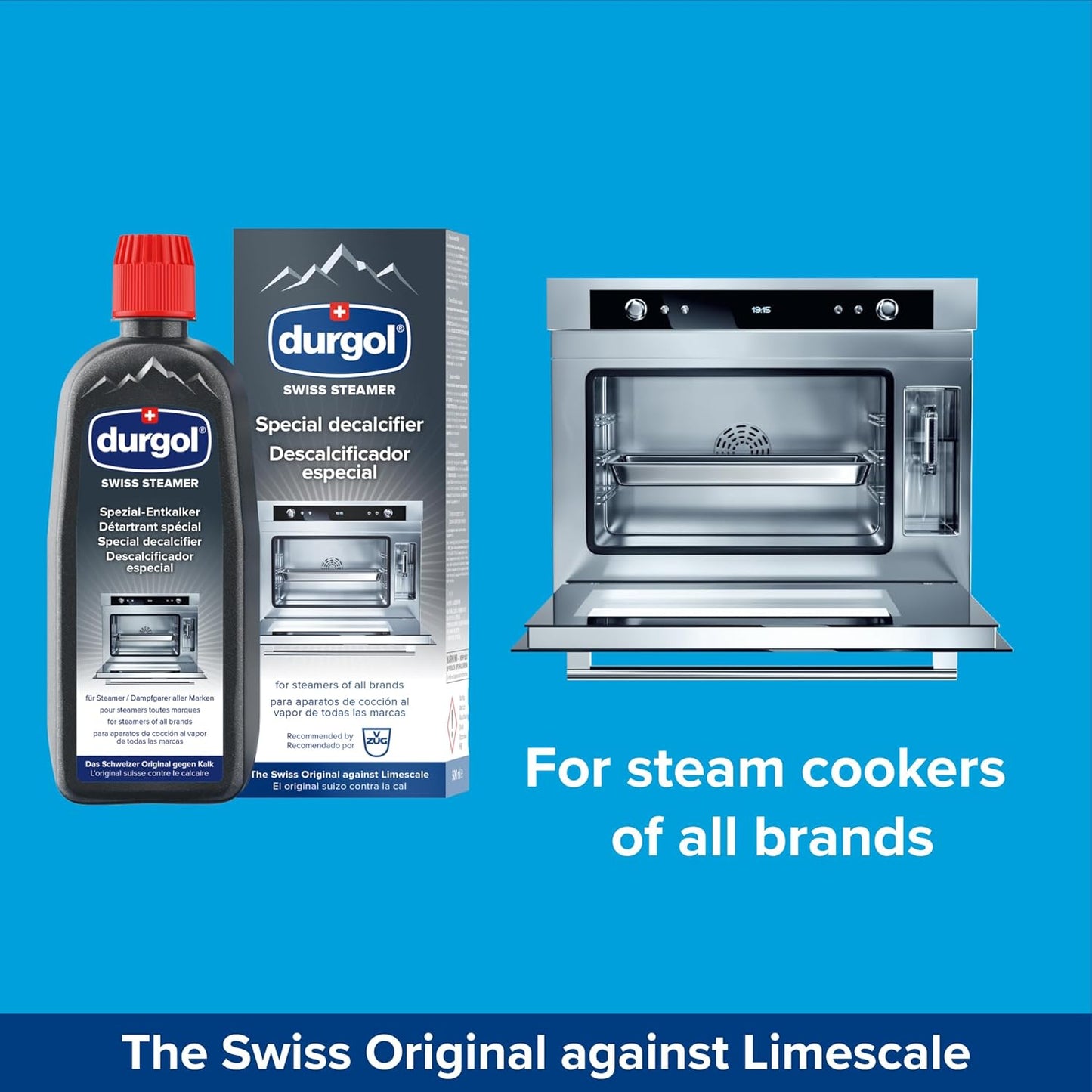 Durgol Swiss Steamer, Descaler and Decalcifier for All Brands of Steamer Ovens, 16.9 Fluid Ounces
