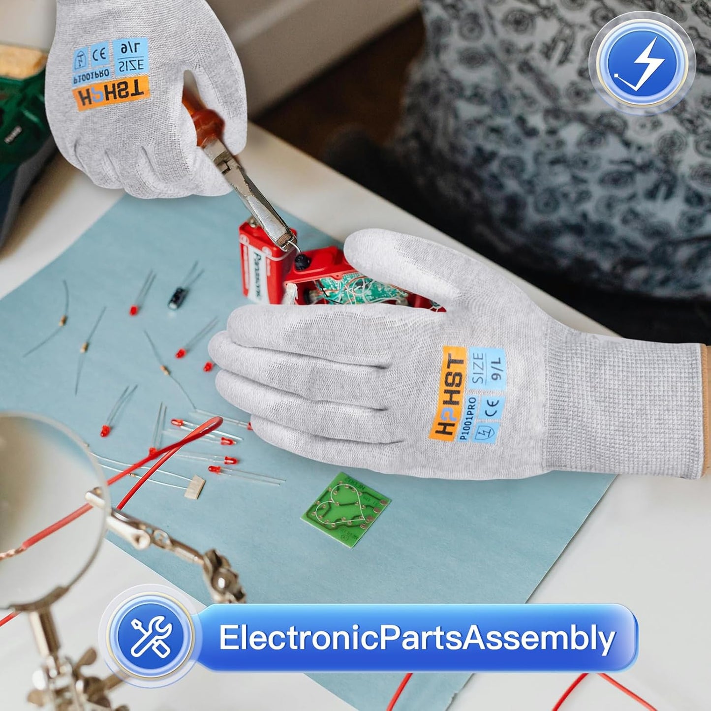 PU Coated Safety Work Gloves, 12 Pairs Work Gloves Mechanic Working Seamless Knit Glove with Polyurethane Coated Smooth