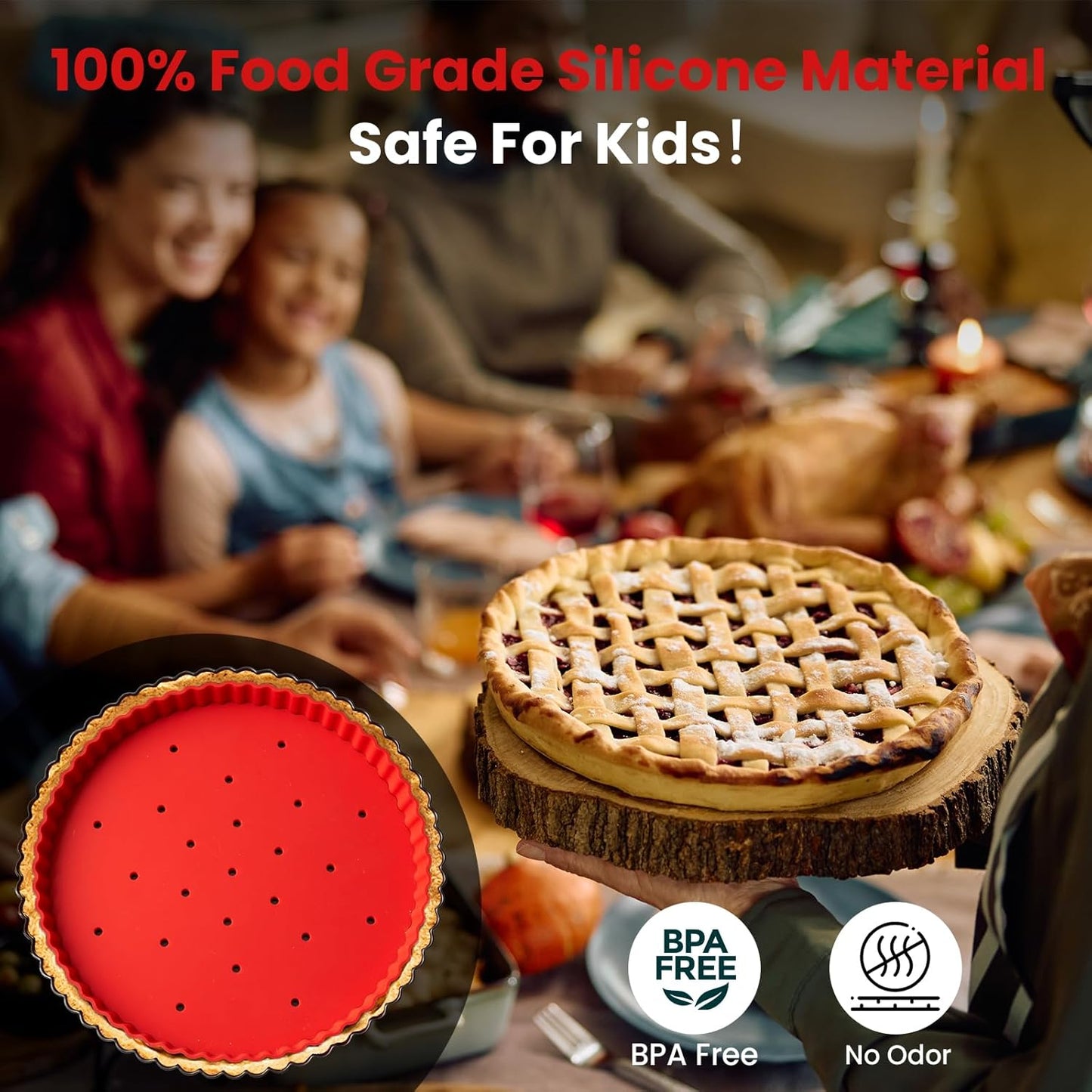 Pie Weights for Blind Baking 10" Tart Pan,Silicone Pie Weight for Baking Crust,Reusable Pies Crust Weights – for Pies/Tart/Quich– Food-Safe,Dishwasher Safe – Designed Exclusively for 10 in. Tart Pan