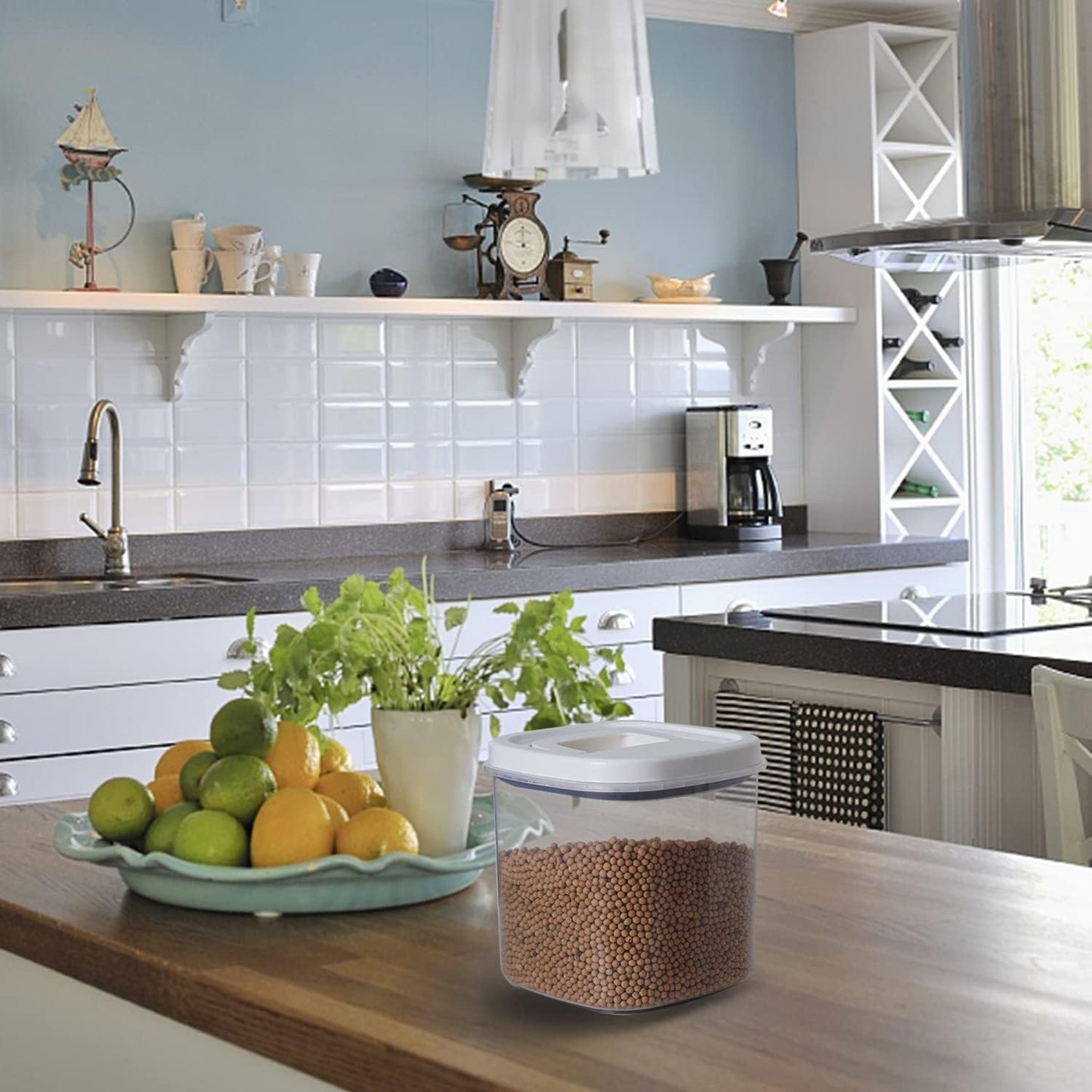 Rice Dispenser,10 Lbs Rice Container Storage with Measuring Cup Food Cereal Container Bins Household for Kitchen Pantry Organization