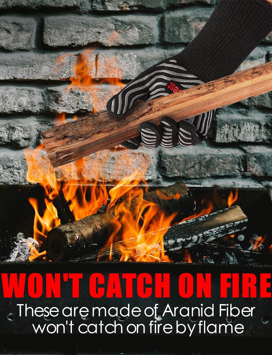 WEEDABEST Hot BBQ Gloves Heat Resistant Kitchen Oven Mitts Professional Long Heat Resistant Cooking Gloves for Grill,Grilling,Smoker,Barbeque,13.5 inch-Blue