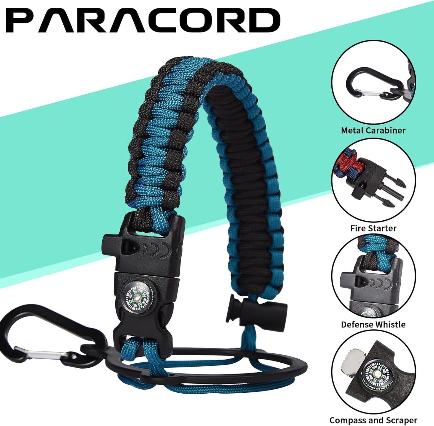 87/128 oz Insulated Water-Bottle with straw - Gallon Water Bottles with Phone Holder, Stainless Steel Water Jug with Strap & Auto Chug Lids, Gym Camping Sport Metal Flask w/Paracord Handle