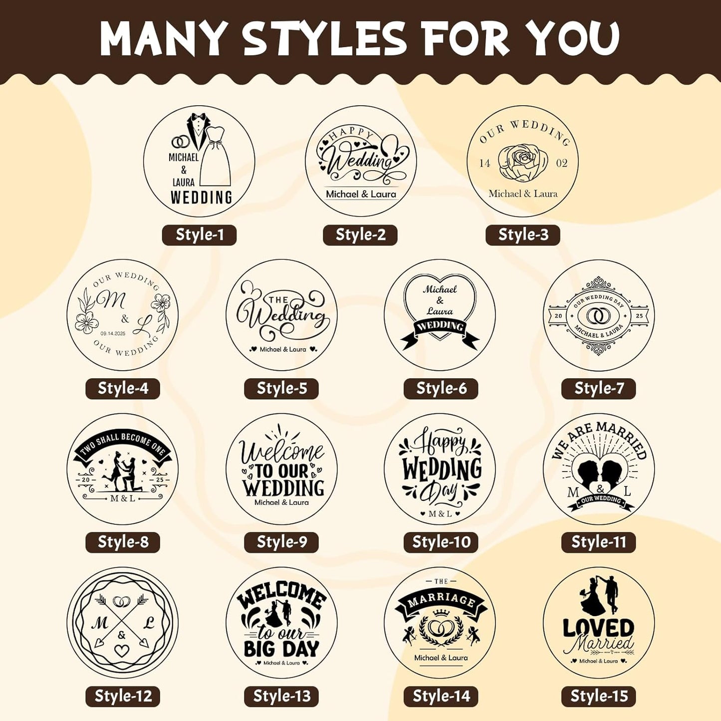 Personalized Wedding Cookie Stamp Custom Acrylic Cookie Embossing Mold with Handle for Baking Decoration