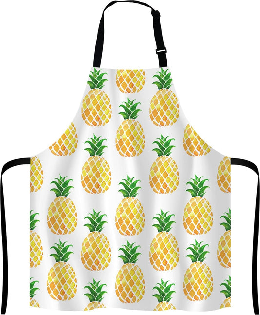 Funny Hipster Baking Apron Novelty Cooking Chef Present For Men Womens Baking Present Full BBQ Grilling Kitchen Apron Pineapple