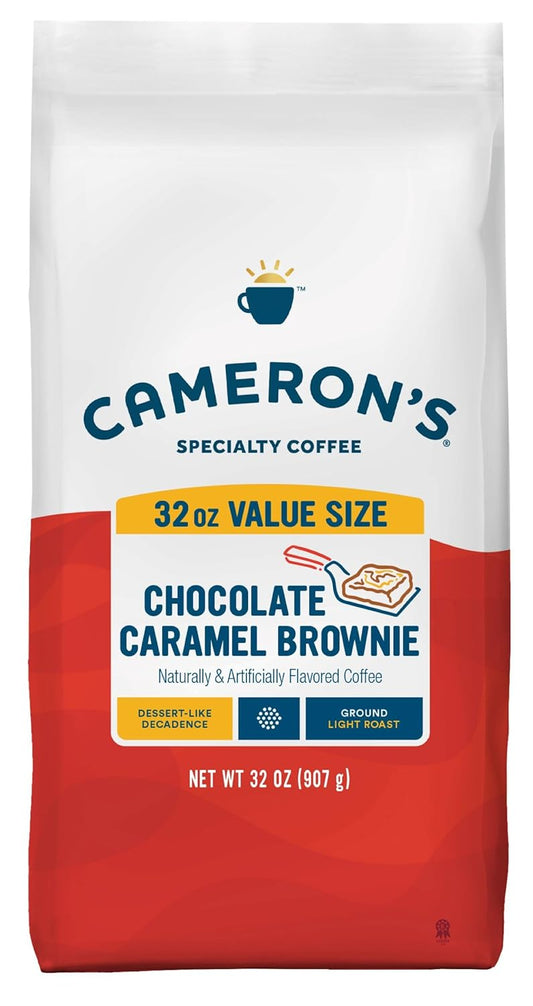 Cameron's Coffee Roasted Ground Coffee Bag, Chocolate Caramel Brownie, 32 Ounce