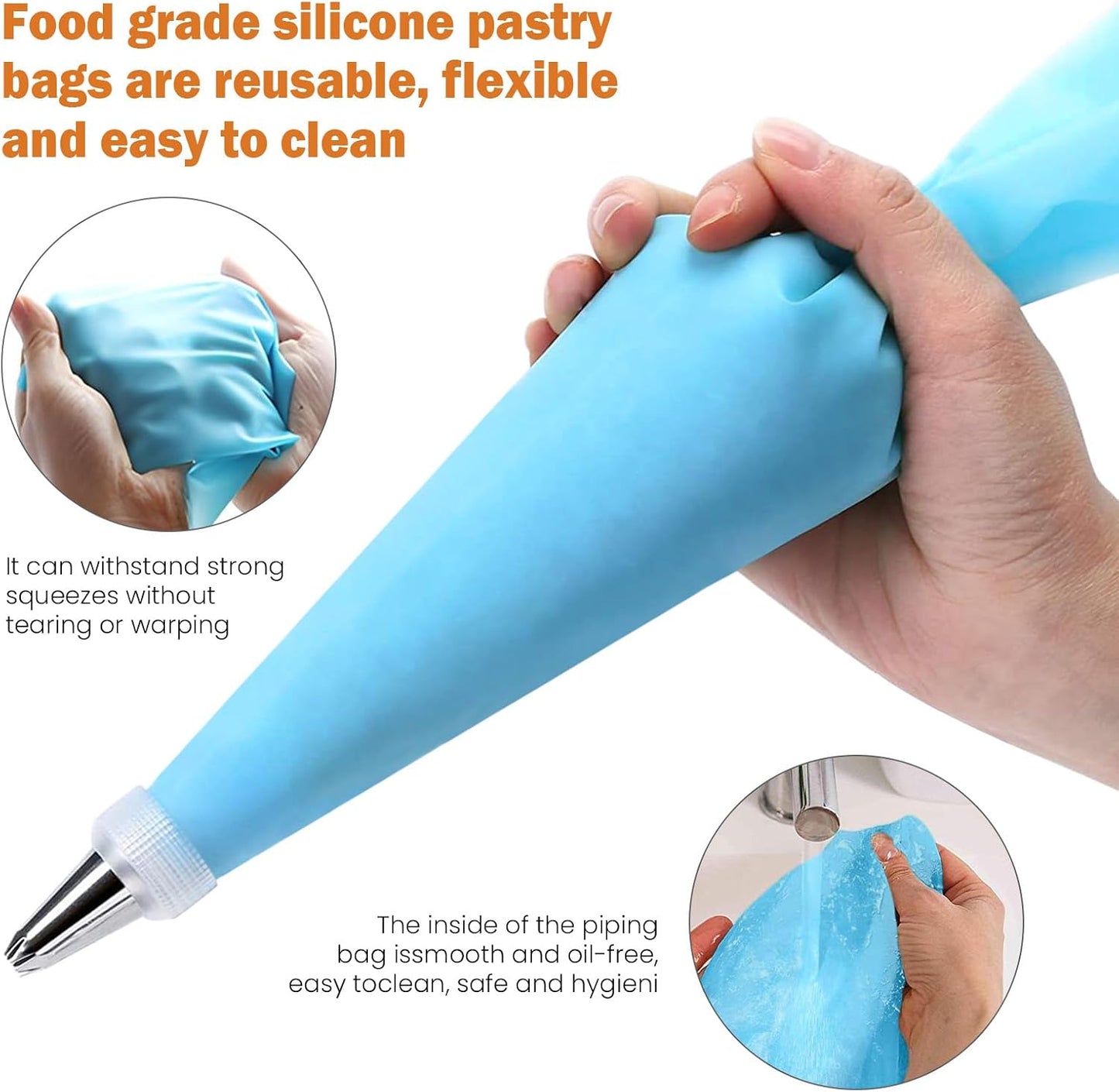 Generic Multicolor 72-Piece Decorating Set; Flower Opening; Silicone & Stainless Steel; Cake Decorating Kit; Piping Tips Set