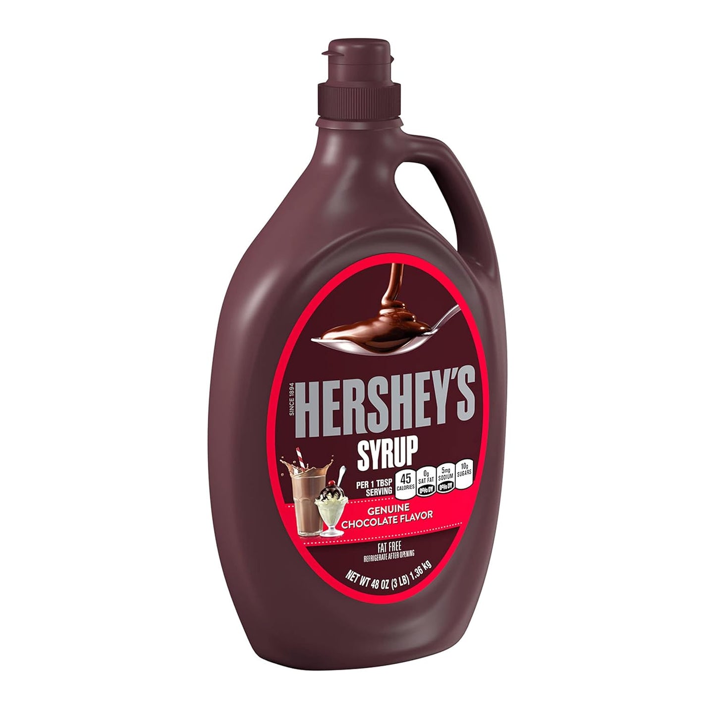HERSHEY'S Chocolate Syrup Bulk Bottle, 48 oz