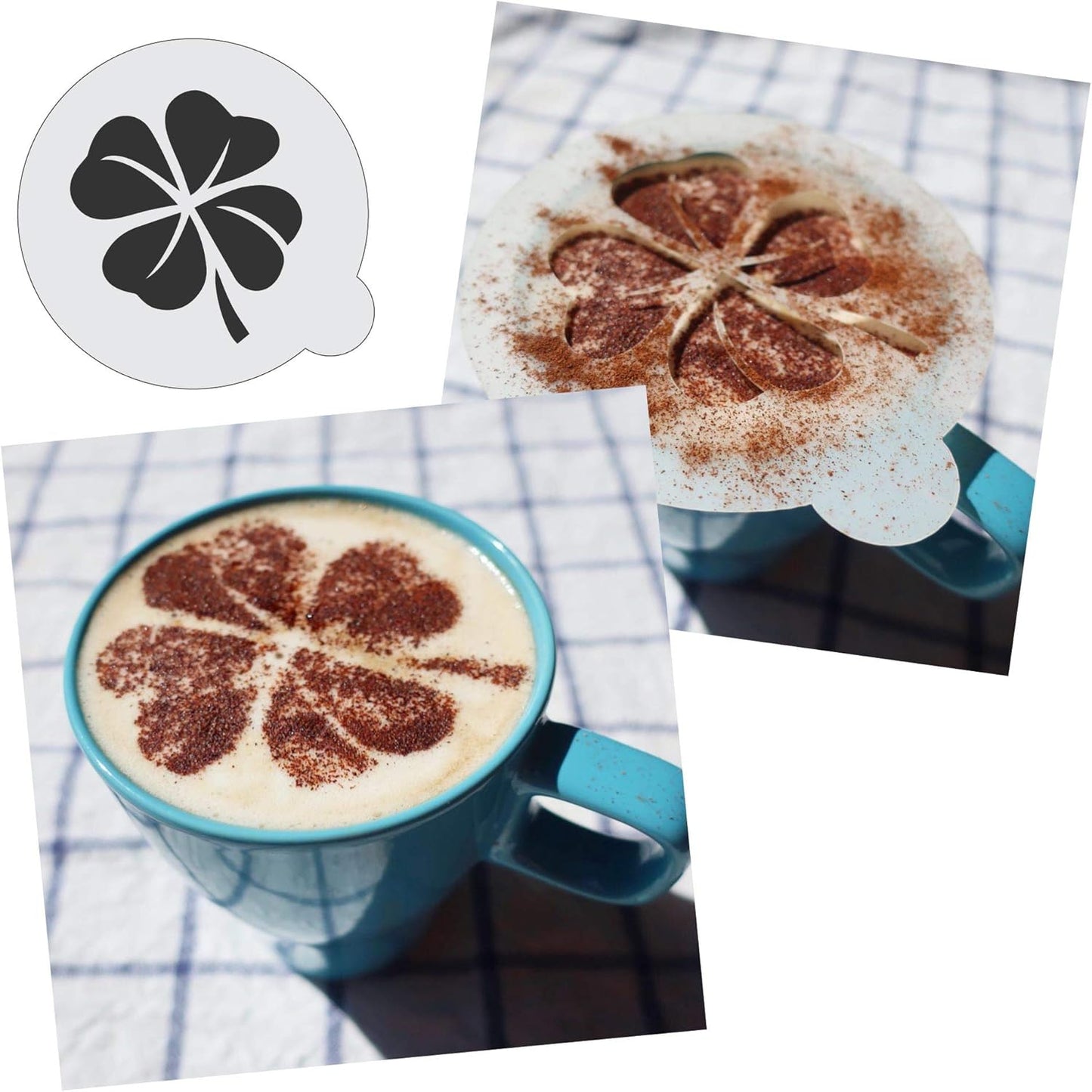 Stencil Stop Custom Coffee Stencil - Customizable for Business Logos, Faces, Images - 14 Mil Mylar Plastic (2.5 x 2.5 inches - 10 Pack)