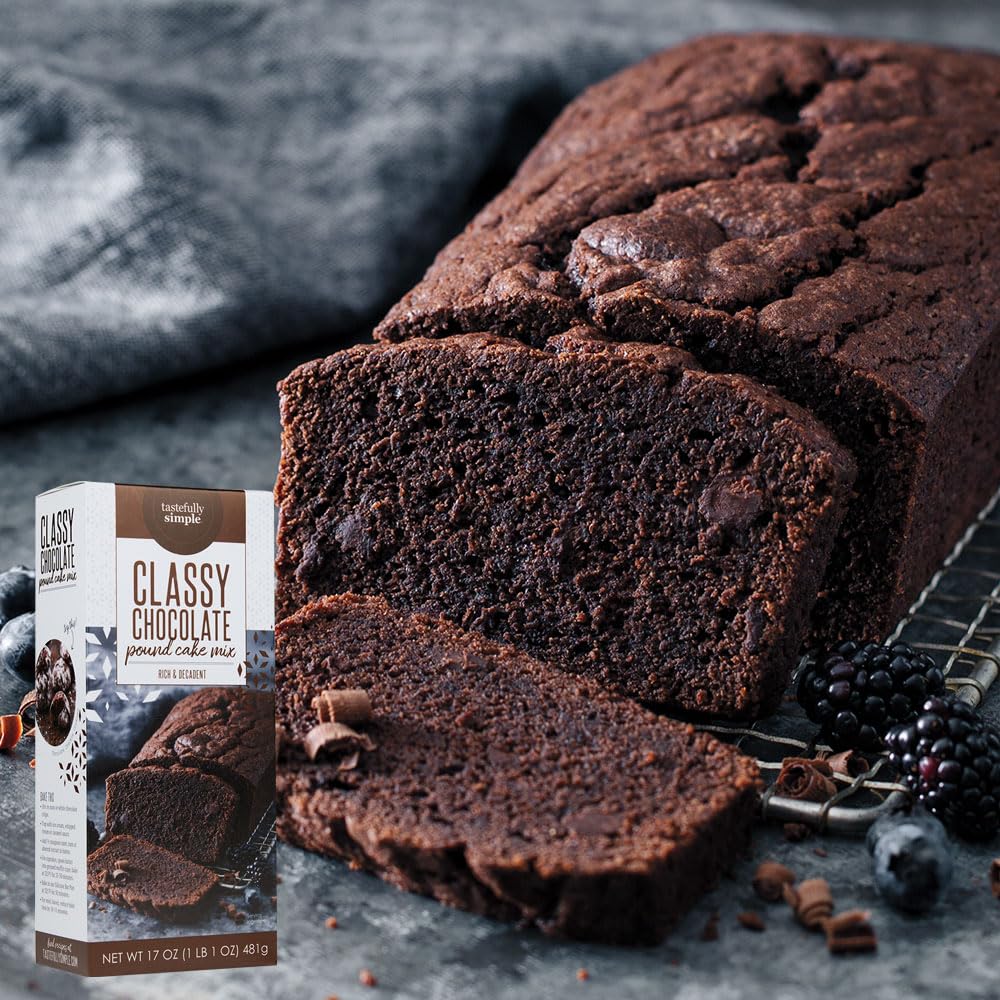 Tastefully Simple Classy Chocolate Pound Cake Mix, 17 Ounce