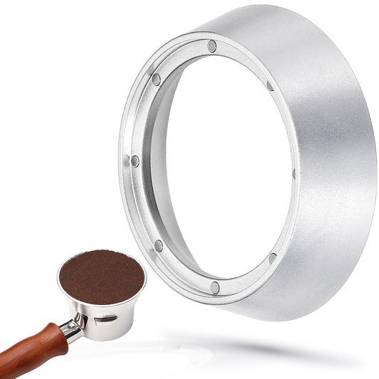 58mm Silver Magnetic Dosing Funnel, Lightweight Coffee Machine Dosing Ring with 9 Magnets, Aluminum Espresso Funnel, Ultra-Strong Adsorption Force