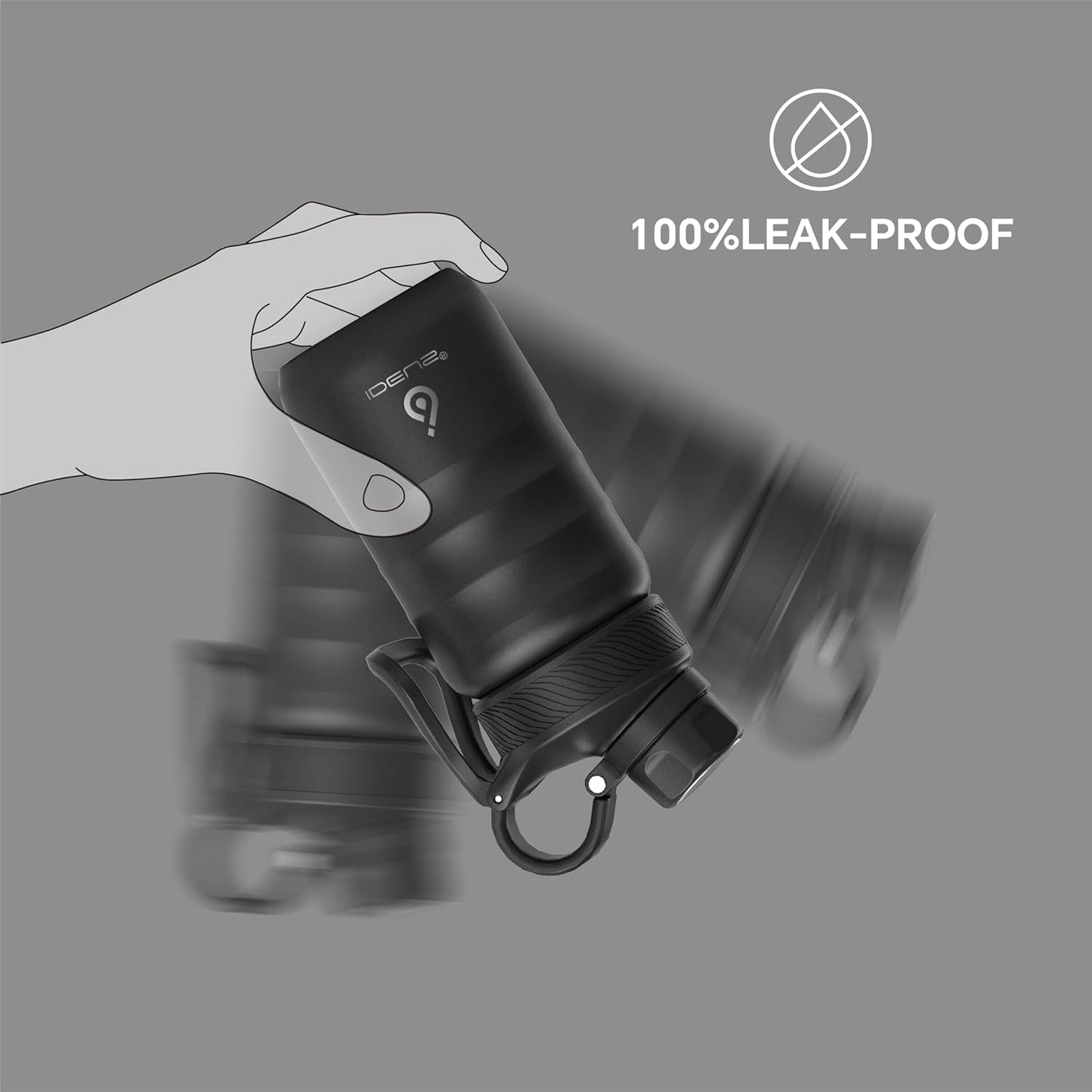 IDEUS Insulated Water Bottle 12oz, Stainless Steel Insulated Water Bottle For School, Insulated Bottles With Straws Leakproof, Vacuum Double Wall Water Bottles For Boys And Girls With 2 Lids, BPA Free