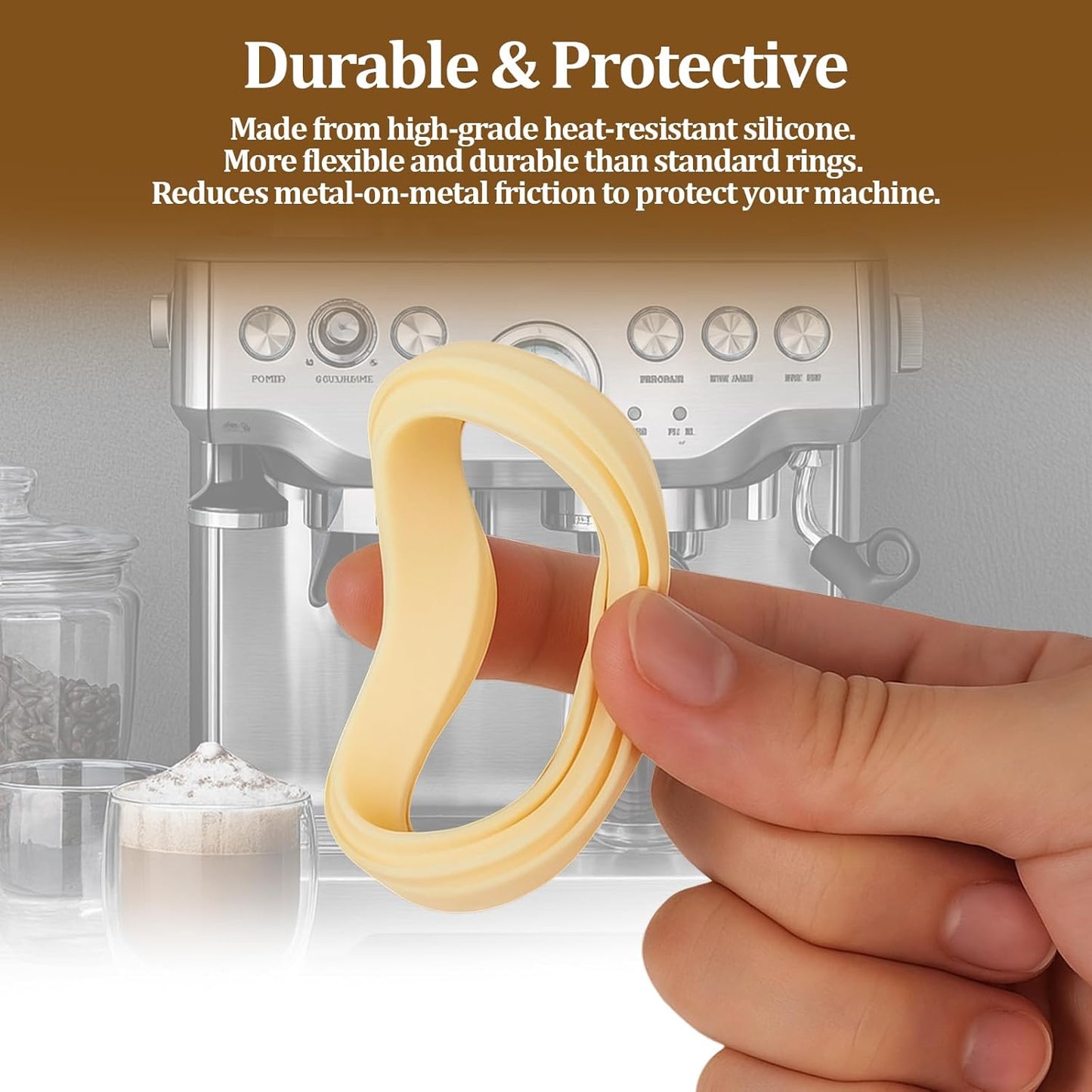 Silicone Steam Ring for Breville Espresso Machines 54mm, Compatible with Multiple Models Leak-Proof Gasket, Replaceable, Good Seal, Better Extraction (1 Pack