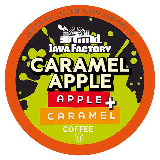 Java Factory Flavored Coffee Pods, Caramel Apple, Compatible with K Cup Brewers Including 2.0, 40 Count