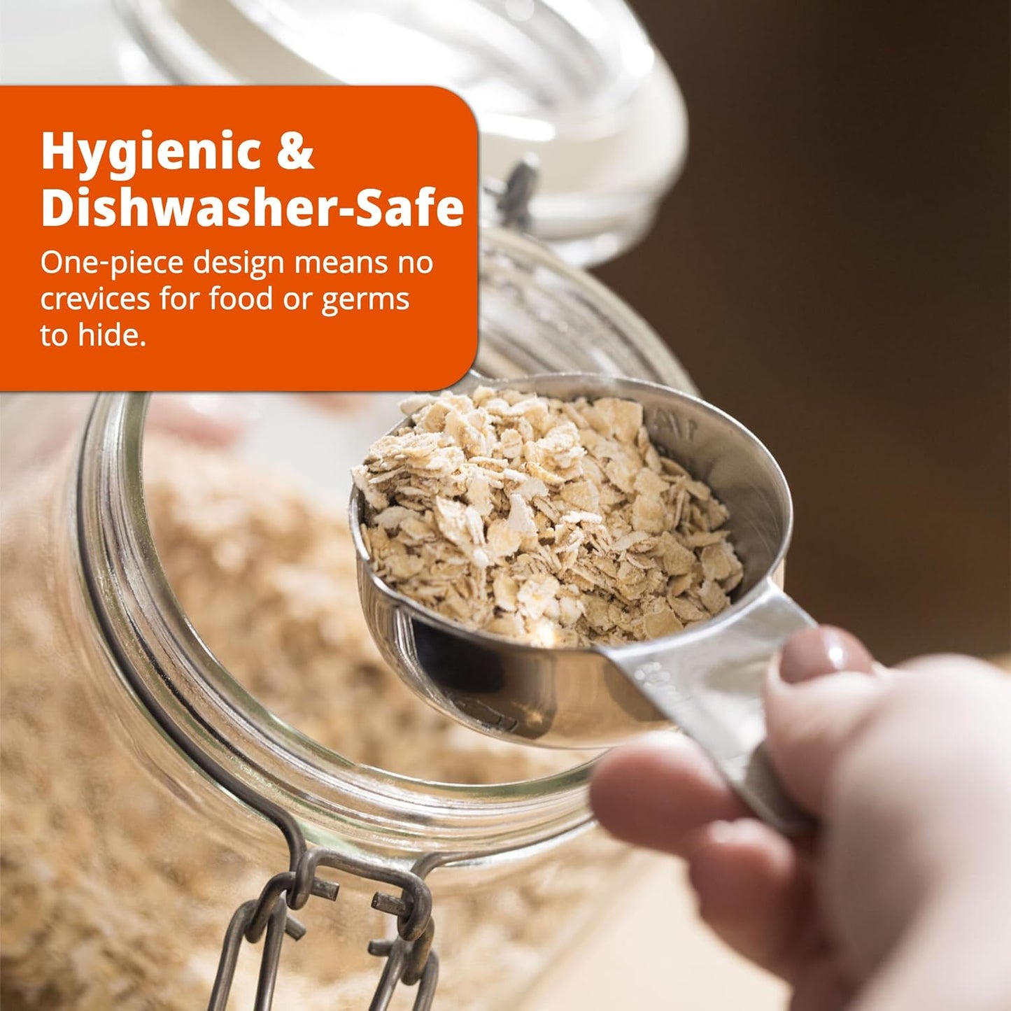 Premium 304 Stainless Steel Measuring Kit - 8-Piece Essential Cups and Spoons for Everyday Use, Stackable & Durable