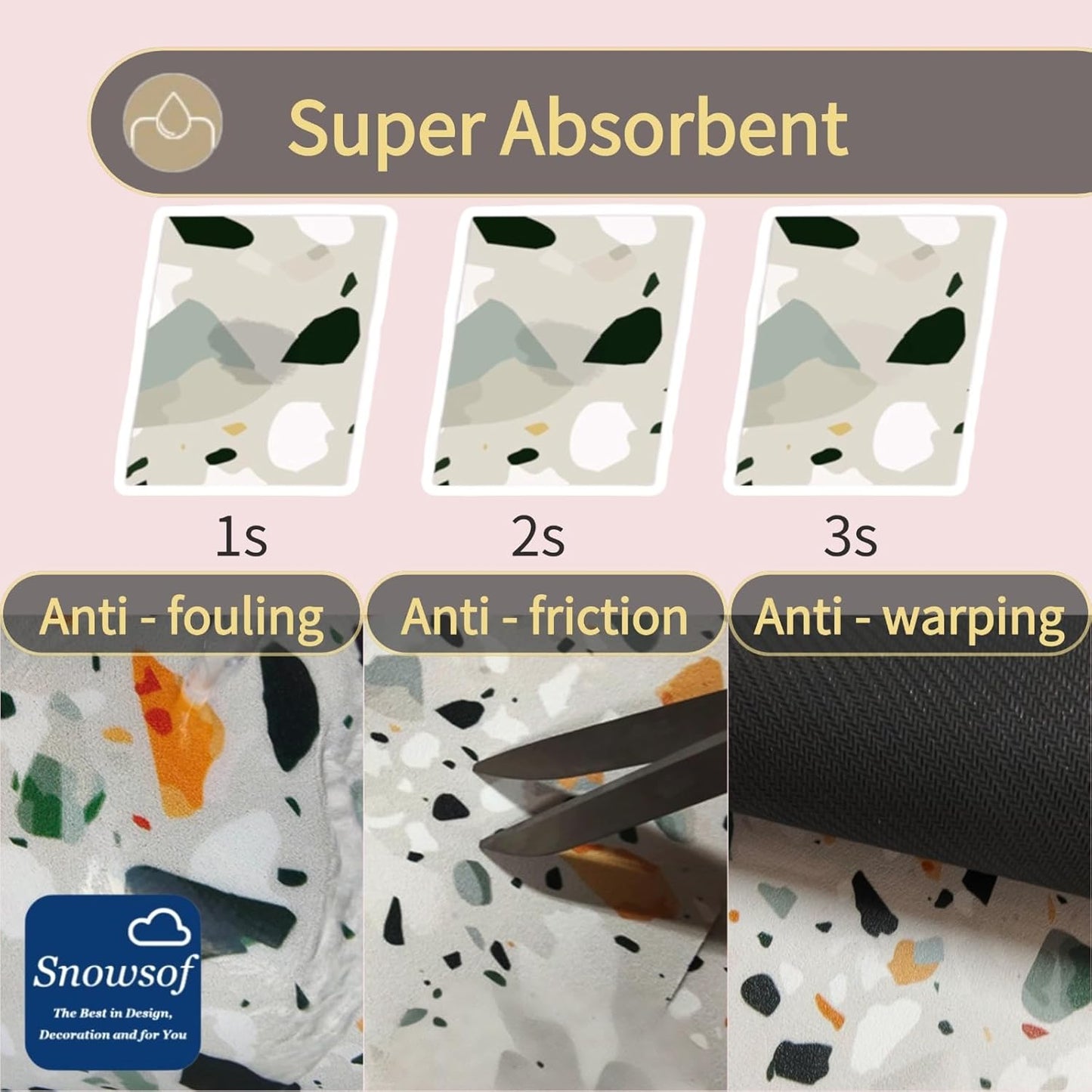 Dish Drying Mat - Absorbent Countertop Mat for Coffee Maker, Expresso Machine, Kitchen Use (04,12''×16'')